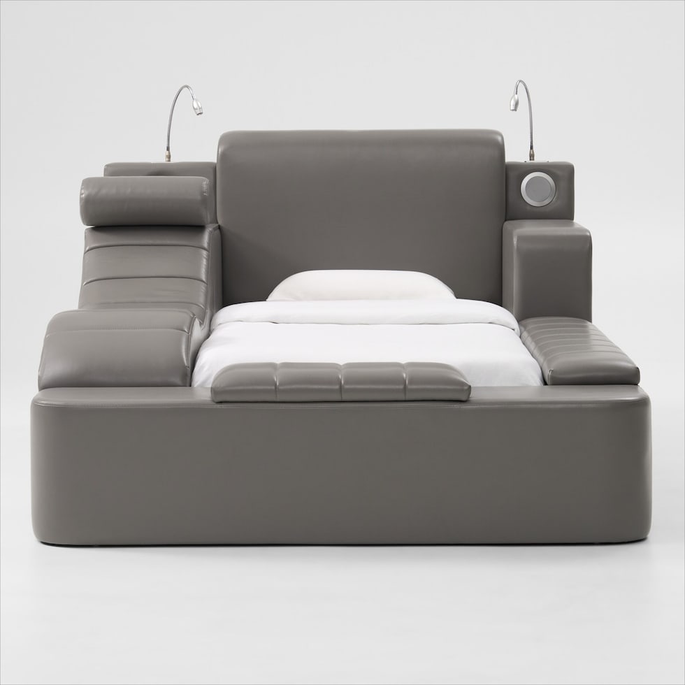 tech bed gray twin bed   