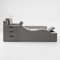 tech bed gray twin bed   