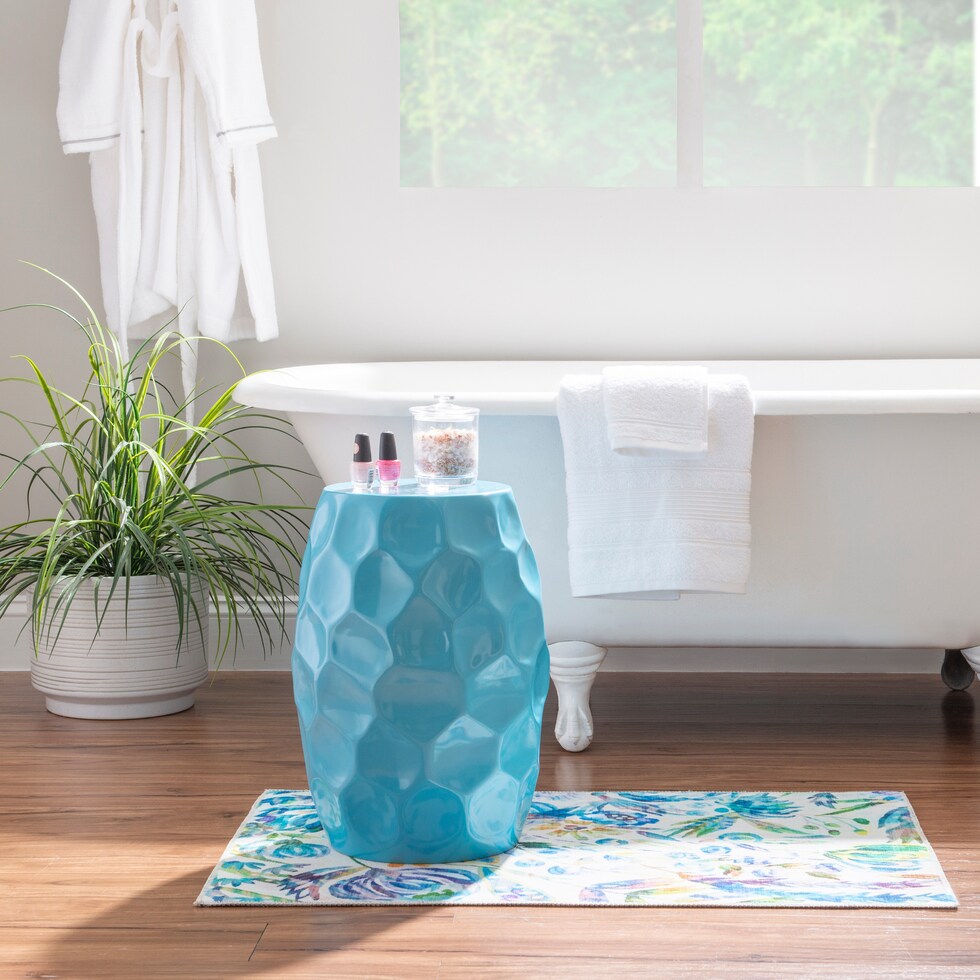 teela blue side table   