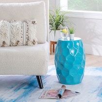 teela blue side table   