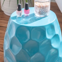 teela blue side table   