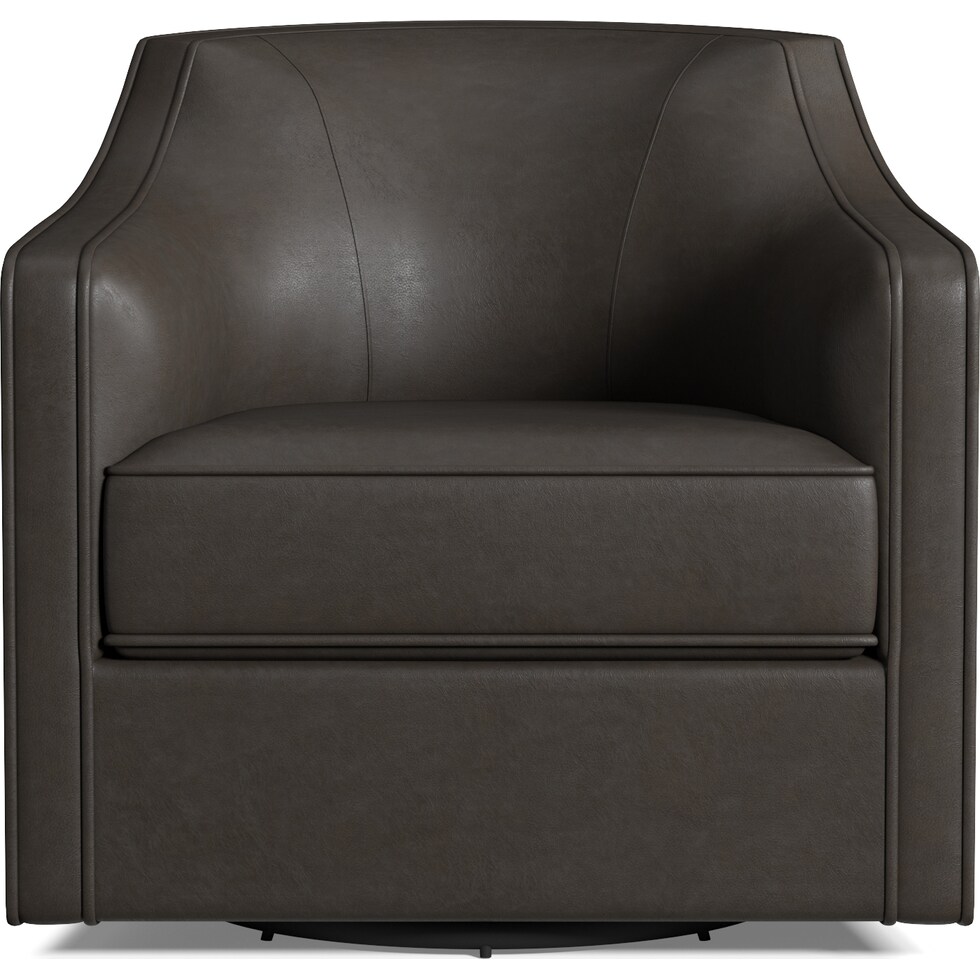 tegan black swivel chair   