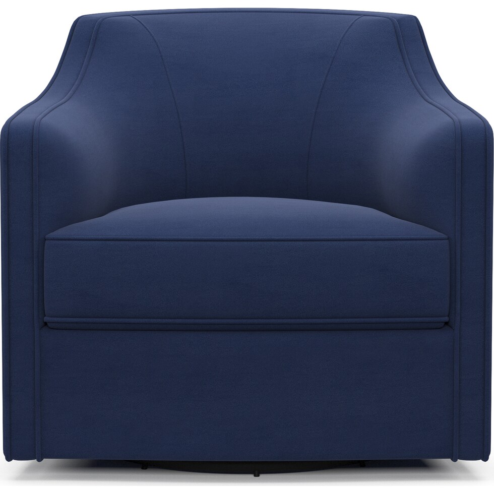 tegan blue swivel chair   