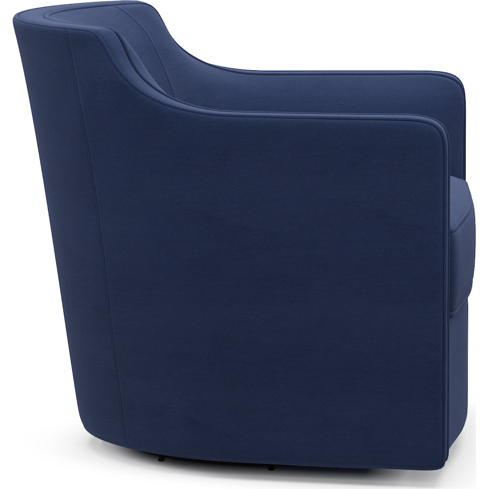 tegan blue swivel chair   