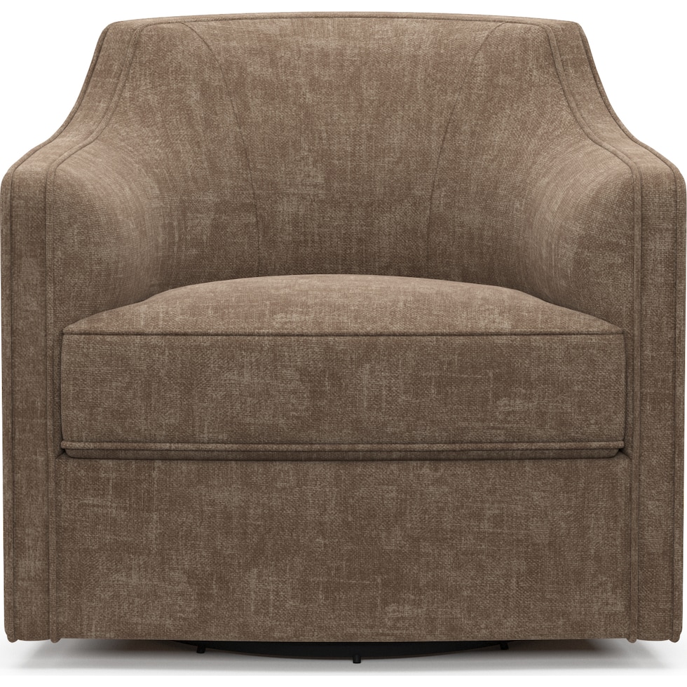 tegan dark brown swivel chair   