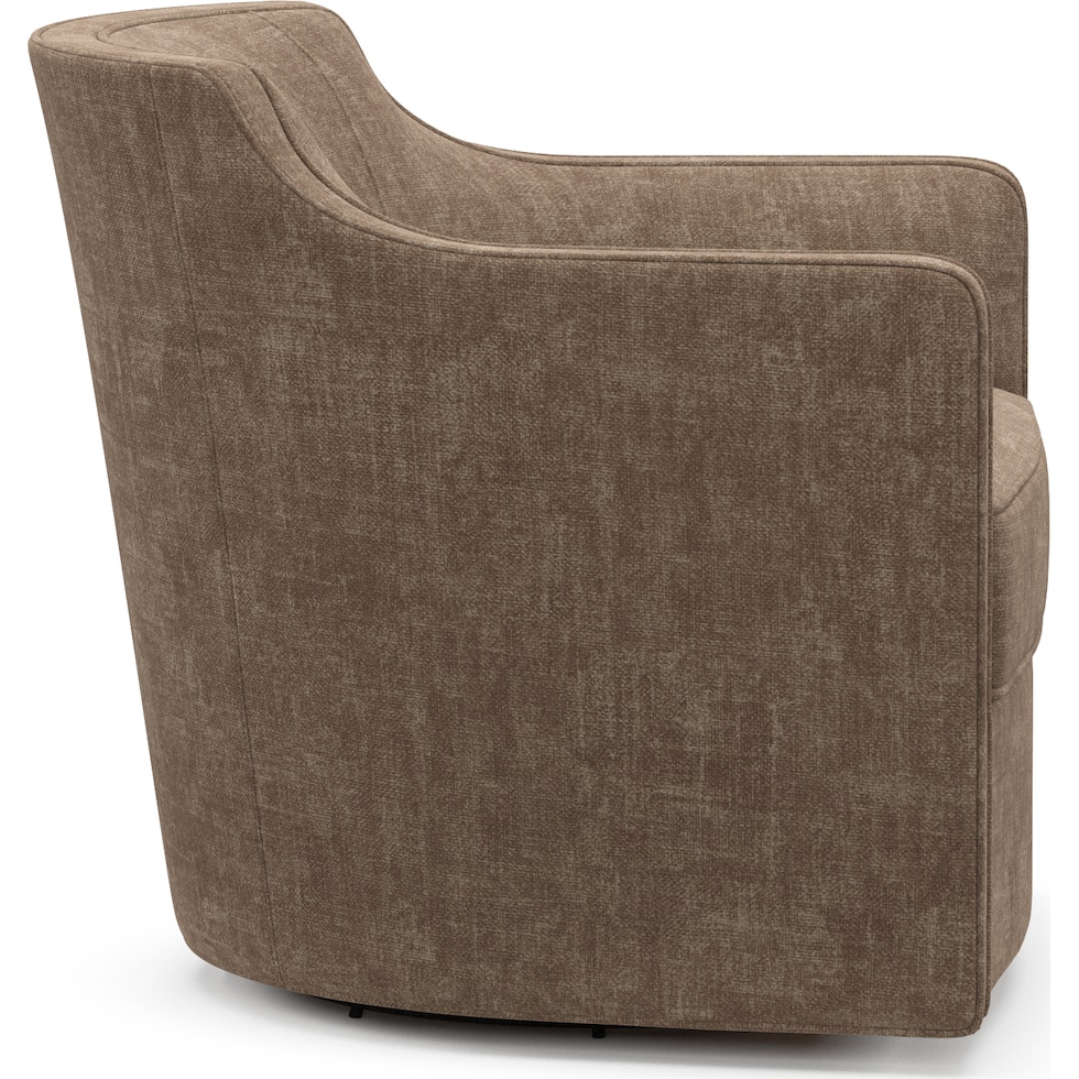 tegan dark brown swivel chair   