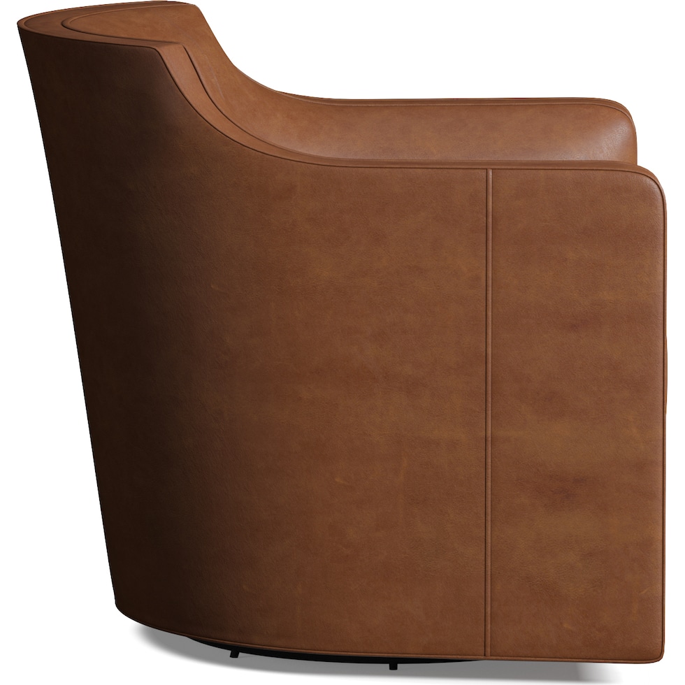 tegan dark brown swivel chair   