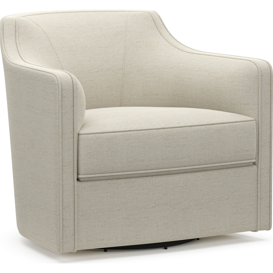 tegan white swivel chair   
