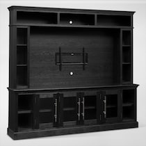 telluride dark brown entertainment wall unit   