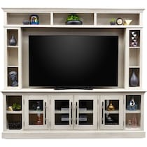 telluride white entertainment wall unit   