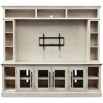 telluride white entertainment wall unit   