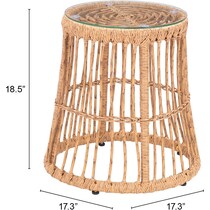 tennessee light brown end table   