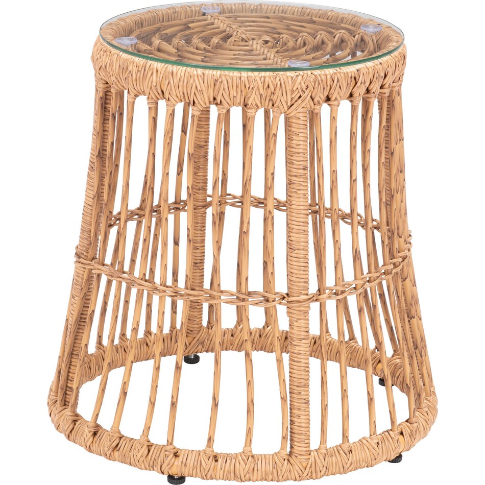 tennessee light brown outdoor end table   