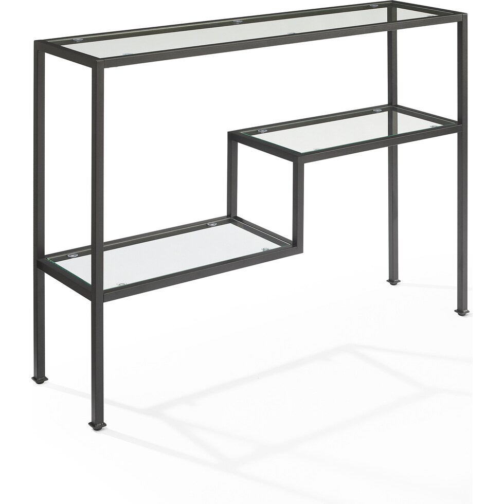 tesly black console table   