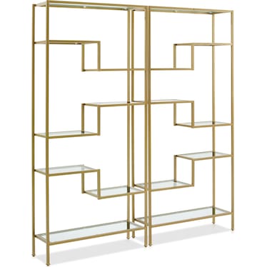 Tesly 2-Piece Etagere Set - Gold