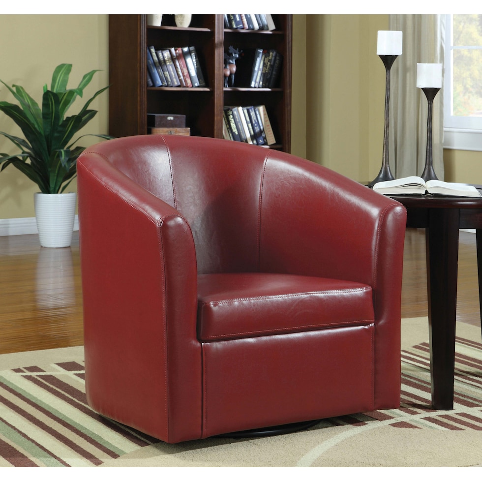 tesoro red accent chair   