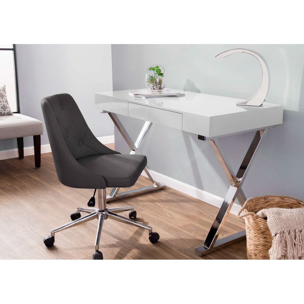 tess gray office chair   