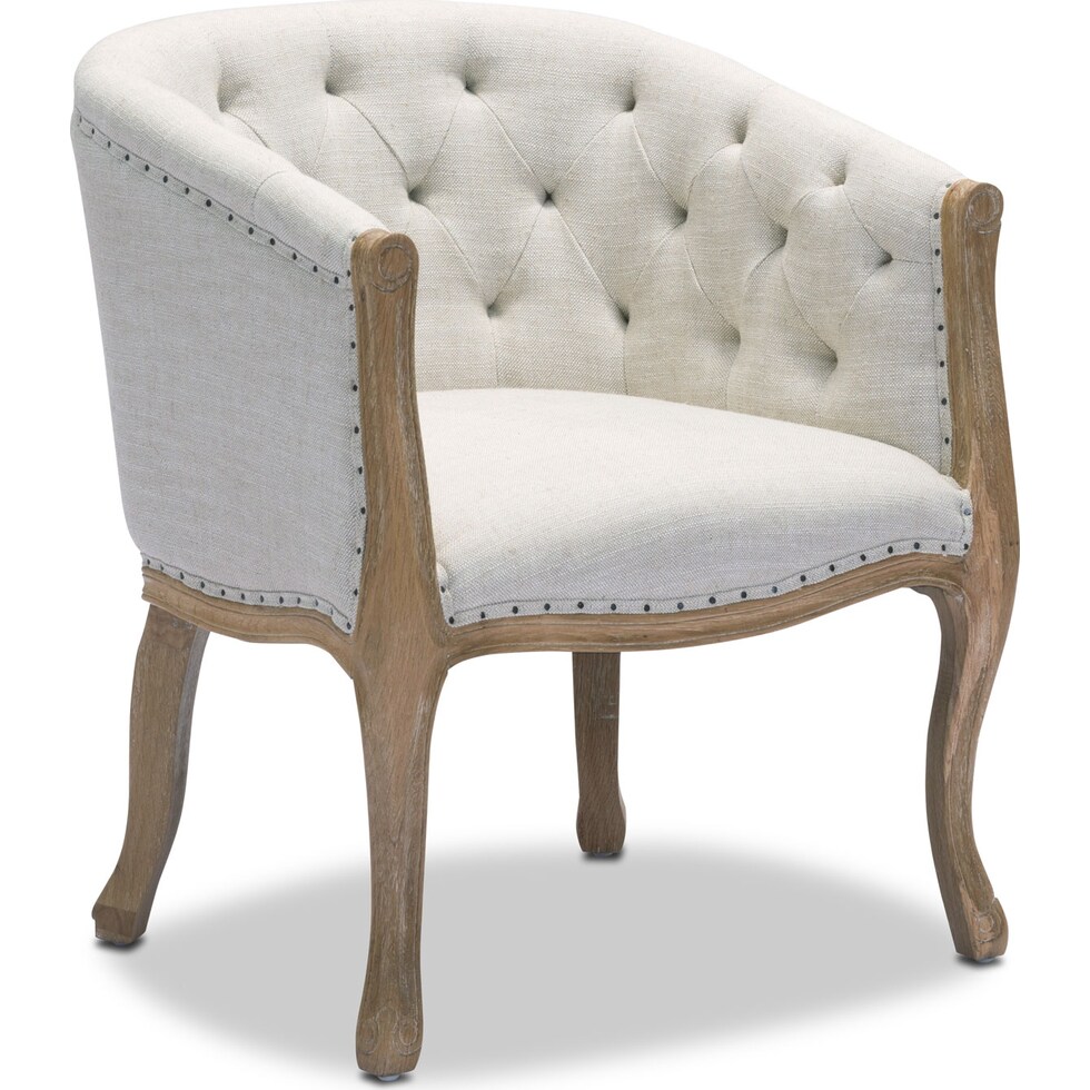 tess light brown accent chair   