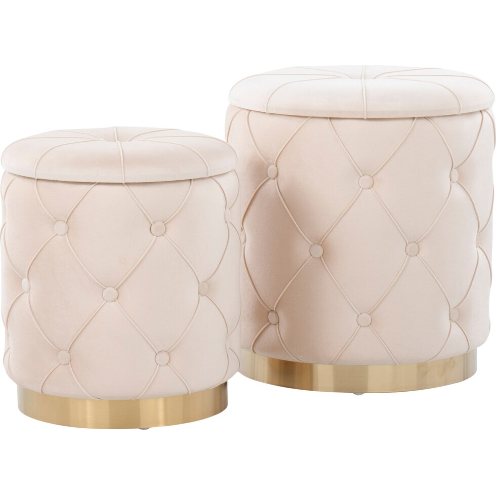 tess white ottoman   