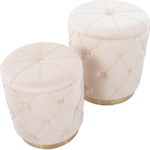 tess white ottoman   