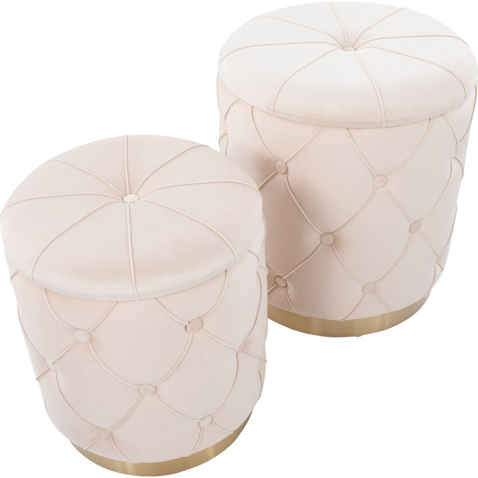 tess white ottoman   