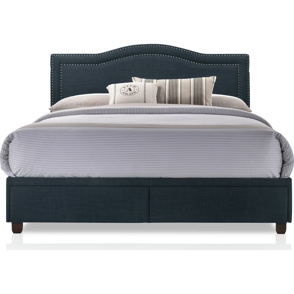 tessa gray queen storage bed   