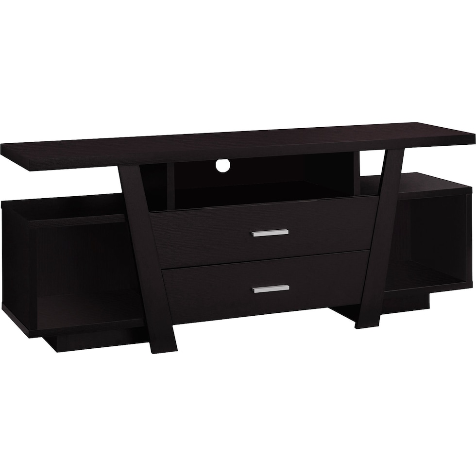 tesse dark brown tv stand   
