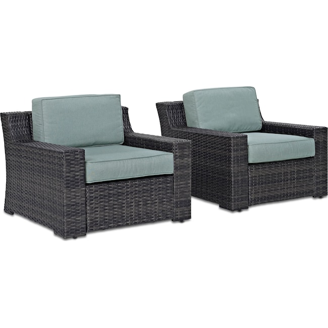 Outdoor Furniture - Tethys Set of 2 Outdoor Chairs