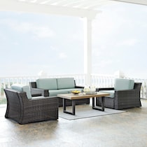 tethys mist outdoor loveseat set   