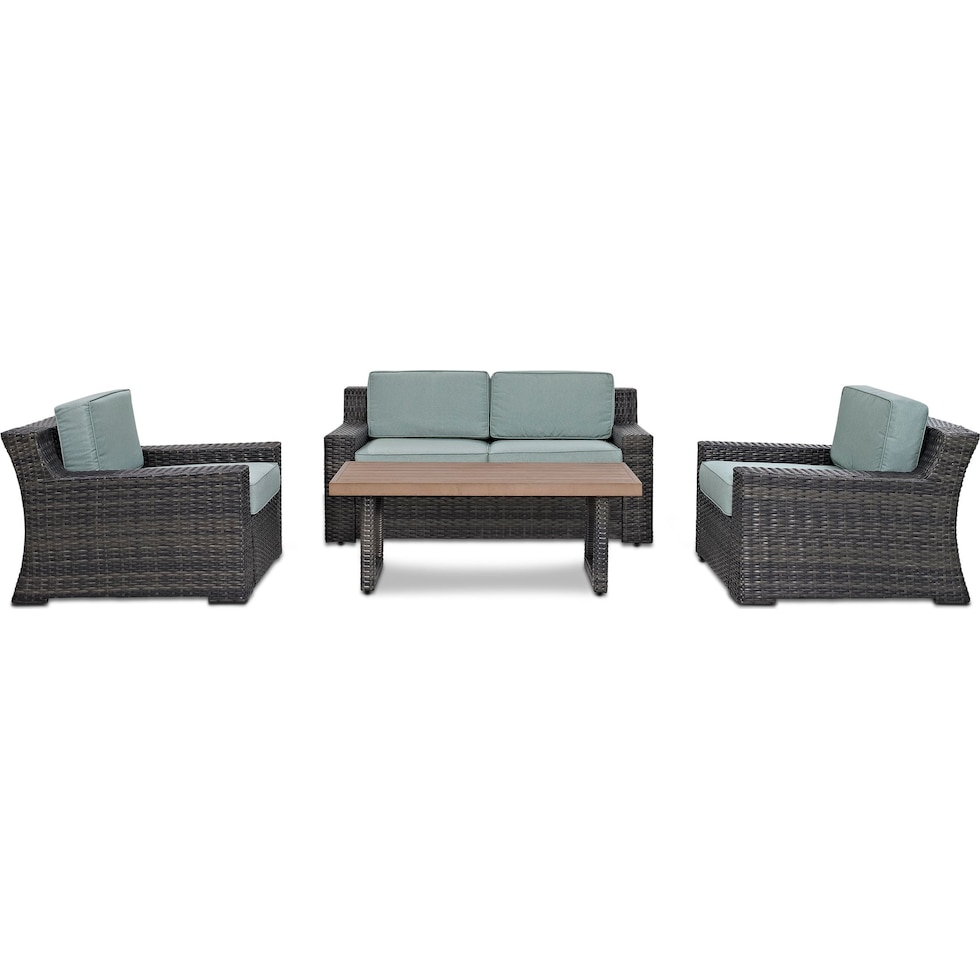 tethys mist outdoor loveseat set   