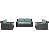 tethys mist outdoor loveseat set   