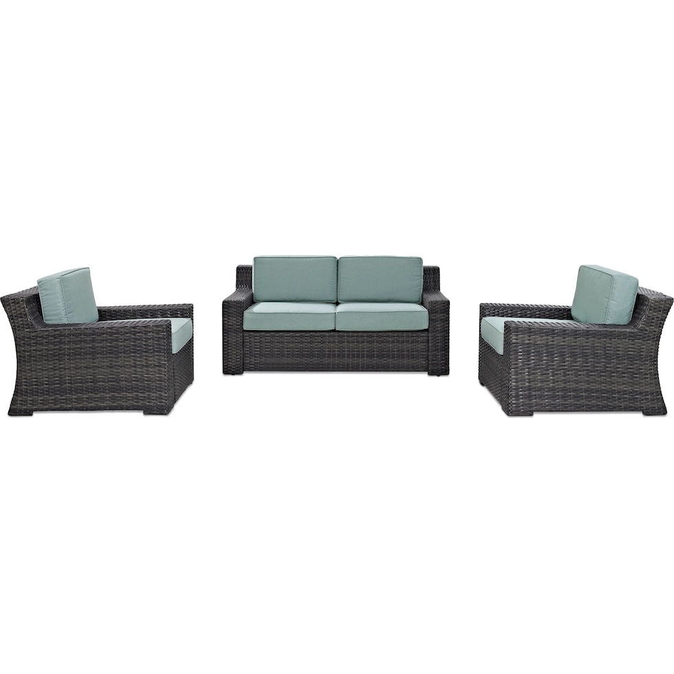 tethys mist outdoor loveseat set   