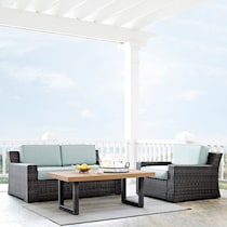 tethys mist outdoor loveseat set   