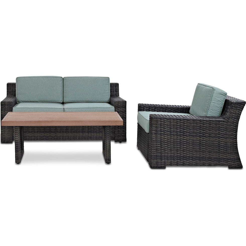 tethys mist outdoor loveseat set   