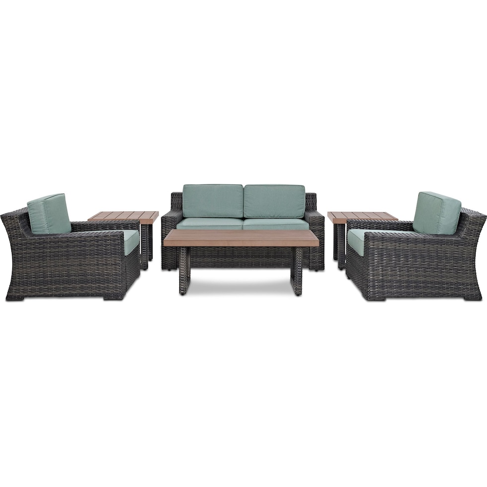 tethys mist outdoor loveseat set   