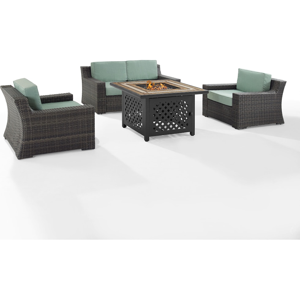 tethys mist outdoor loveseat set   