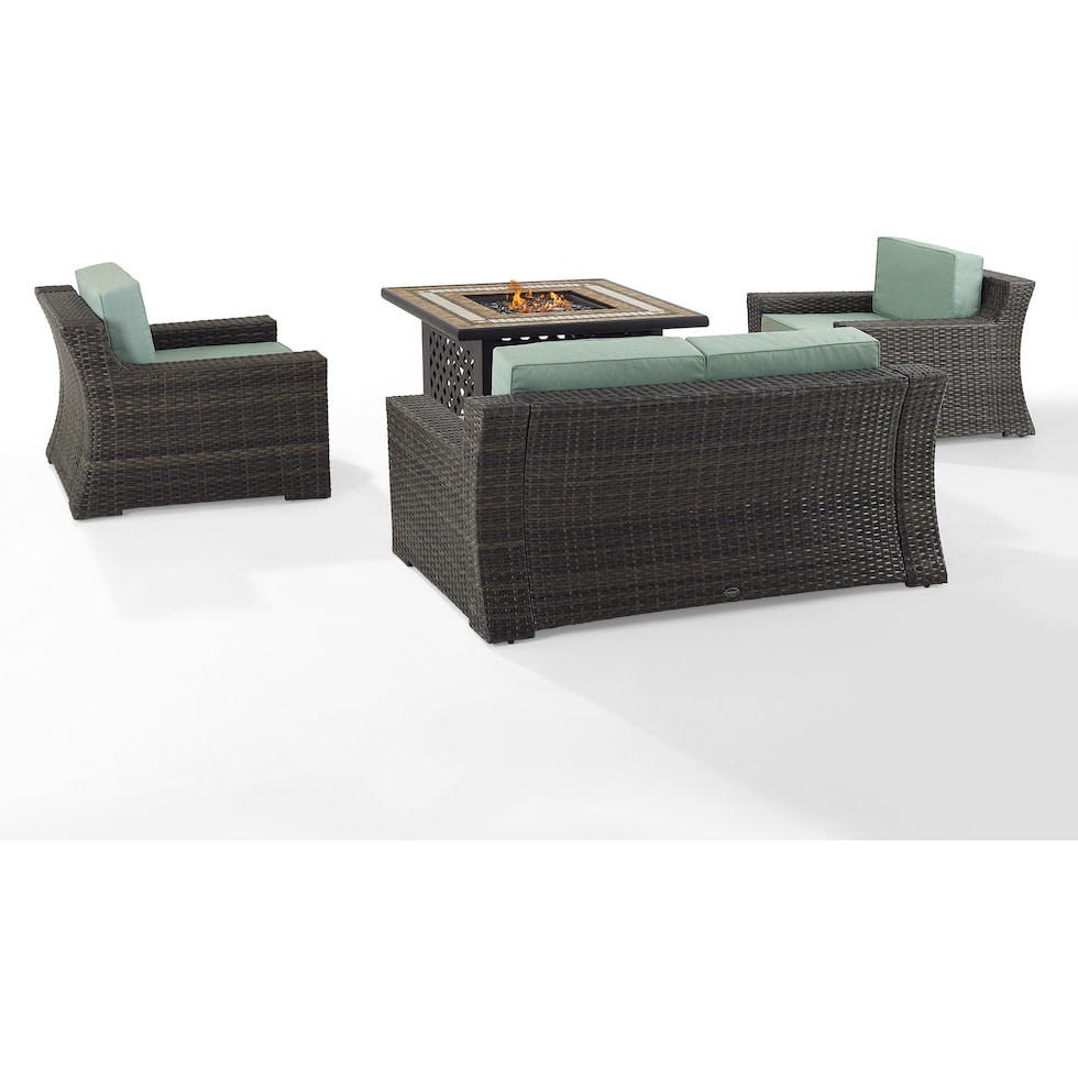 tethys mist outdoor loveseat set   