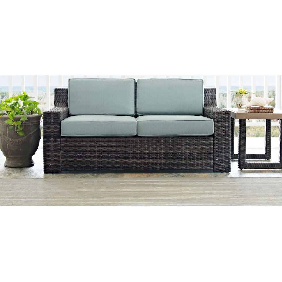 tethys mist outdoor loveseat   