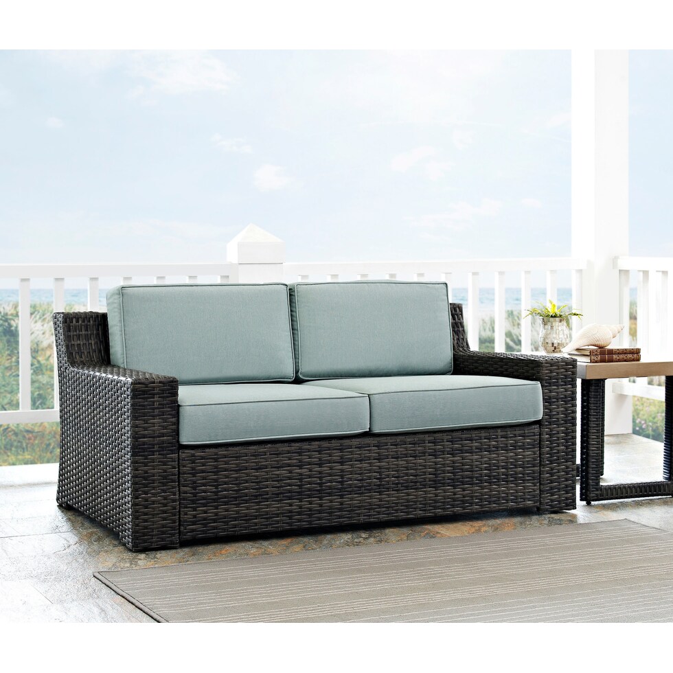 tethys mist outdoor loveseat   