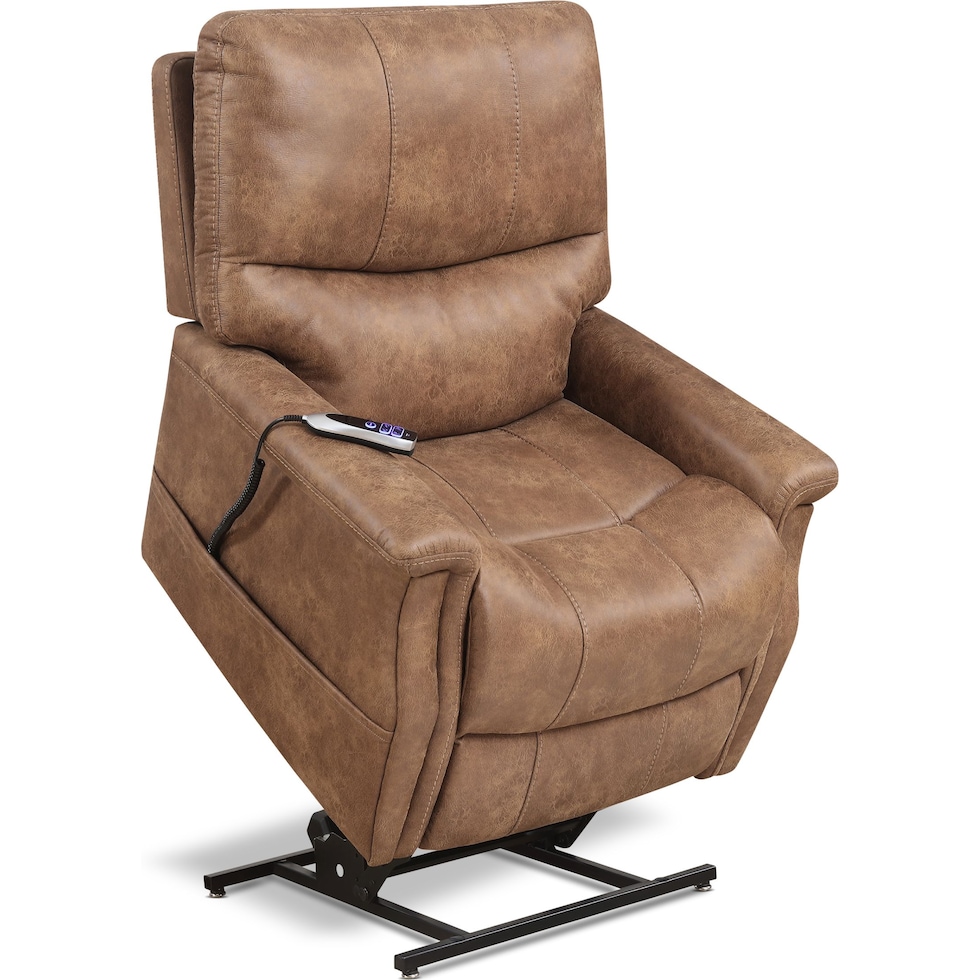 teton light brown power lift recliner   
