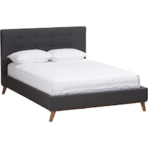 teyah gray full bed and bench set   