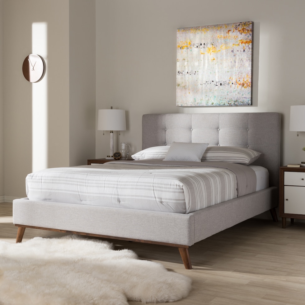 teyah gray full bed   