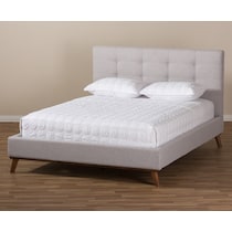 teyah gray queen bed   