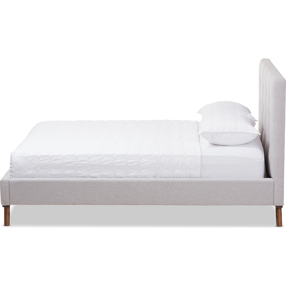 teyah gray queen bed   
