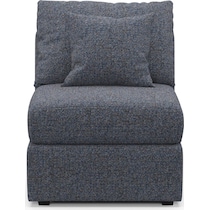the pitt blue armless chair   