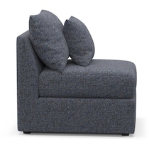 the pitt blue armless chair   