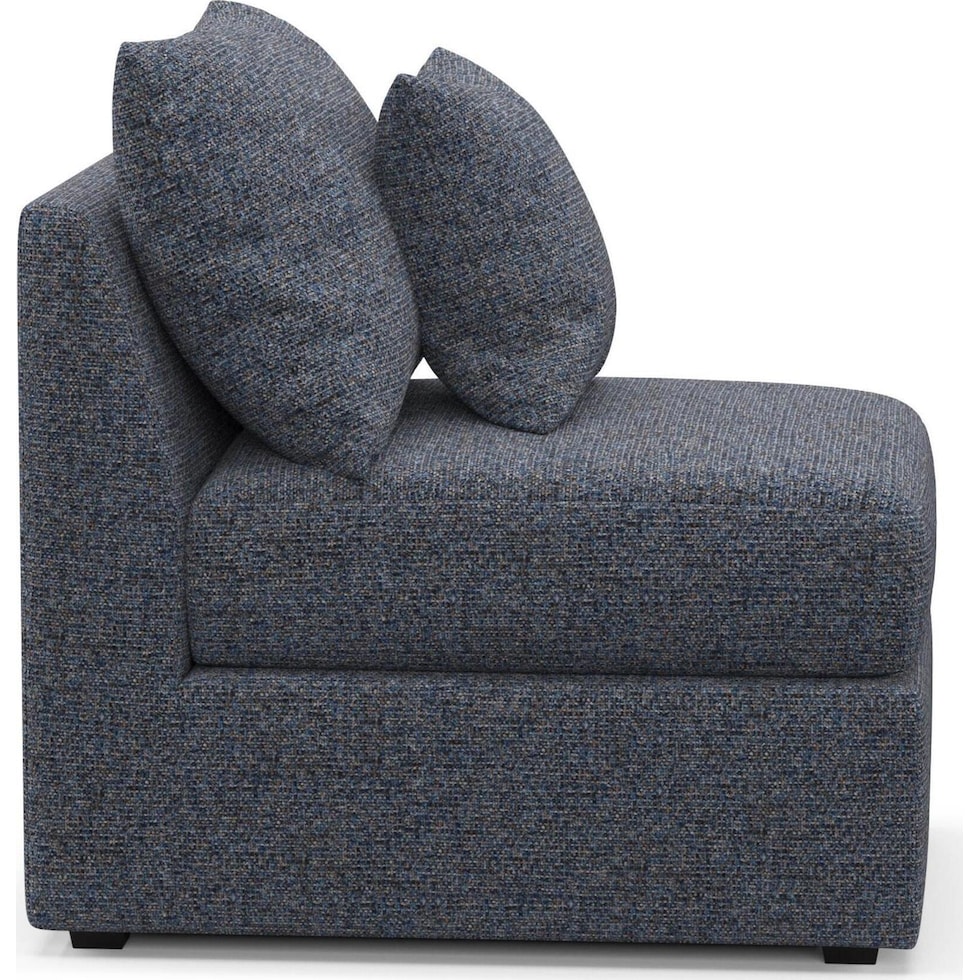 the pitt blue armless chair   