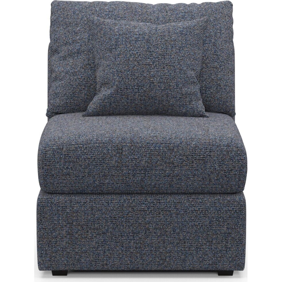 the pitt blue armless chair   