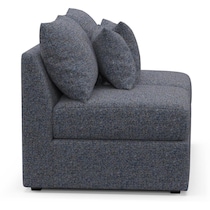the pitt blue armless loveseat   
