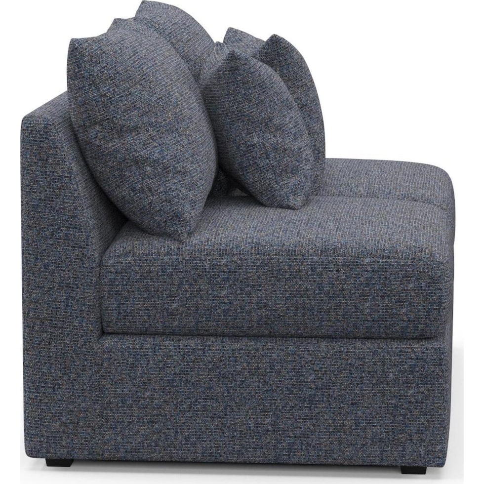 the pitt blue armless loveseat   